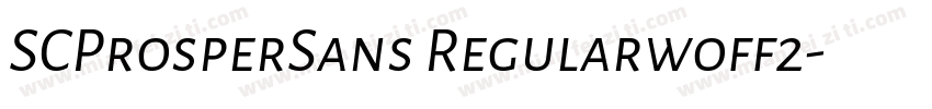 SCProsperSans Regularwoff2字体转换